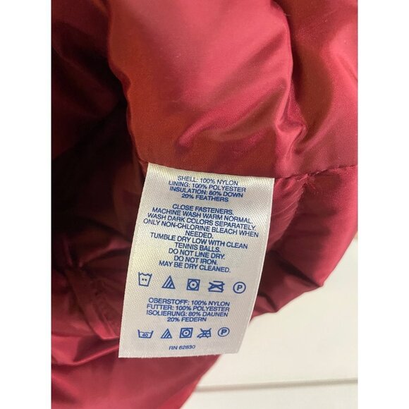 Lands' End Women's Red Goose Down & Feathers Snap Front Vest XL 18 - Picture 4 of 4